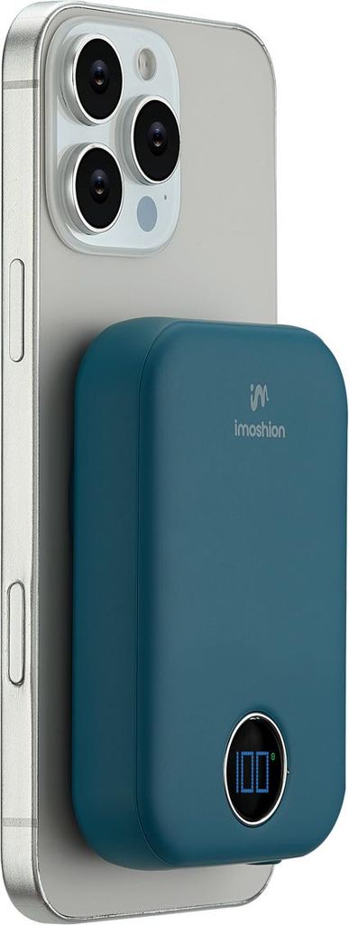 imoshion MagSafe Powerbank - 10.000 mAh - Kabellose Powerbank - Blau