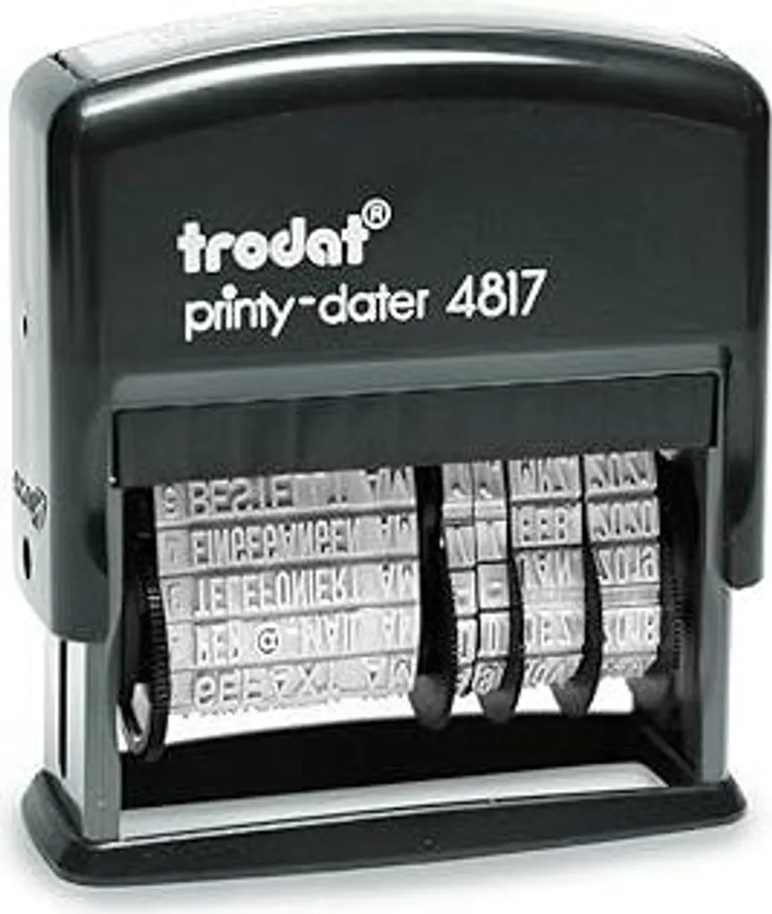 Acquista Trodat Printy 4817 Timbro 12 Testi e Data - Nero
