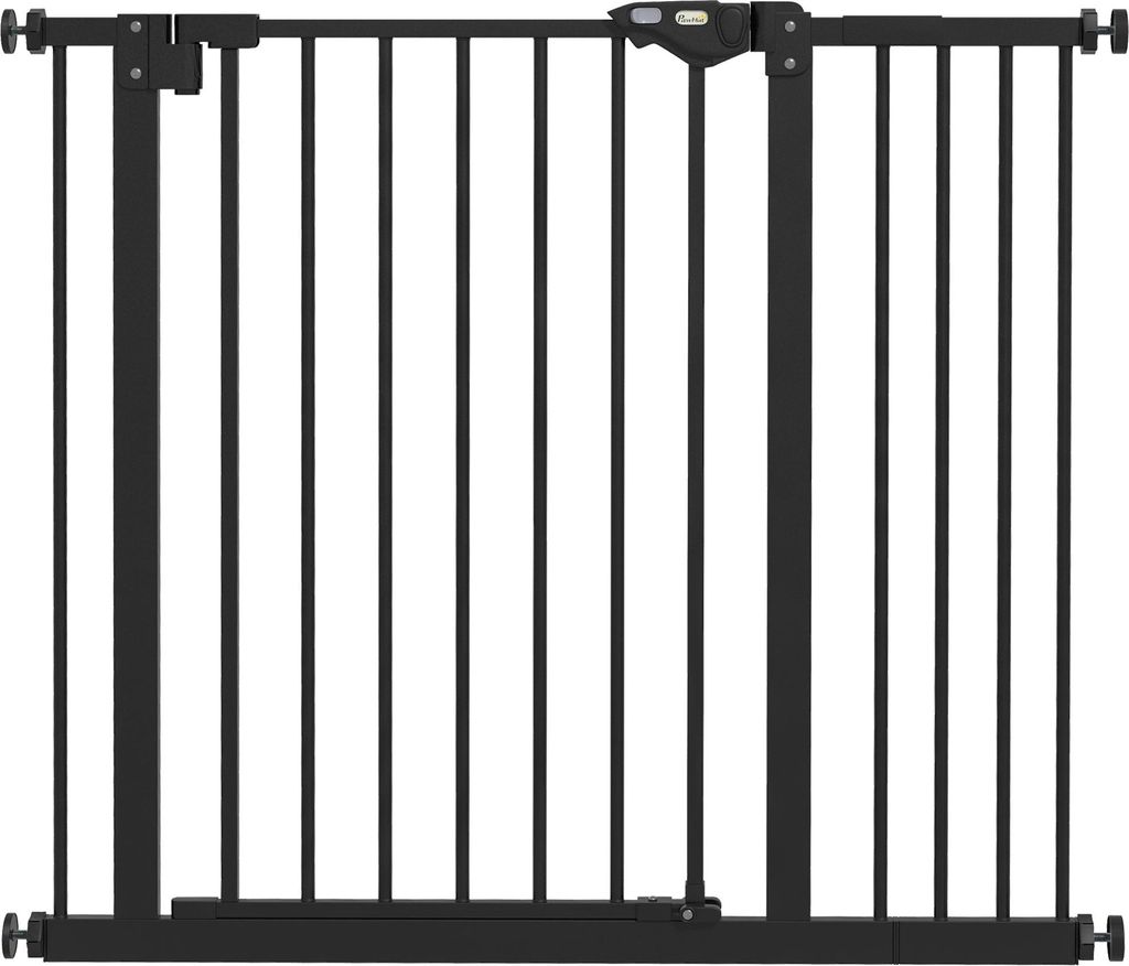 Türschutzgitter für Hunde, Absperrgitter, Schutzgitter für Haustiere, Metall, Kunststoff, ,74-80/87-94 cm, Schwarz