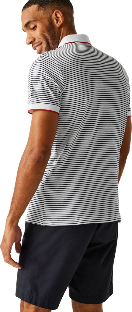 Regatta - "Tiver" Poloshirt für Herren RG11664 (XL) (Weiß/Marineblau)