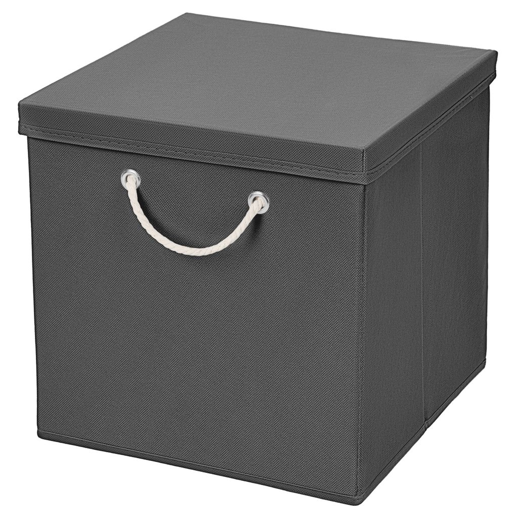 1 Stück Dunkelgrau Faltbox 30 x 30 x 30 cm Aufbewahrungsbox Produktbild 
