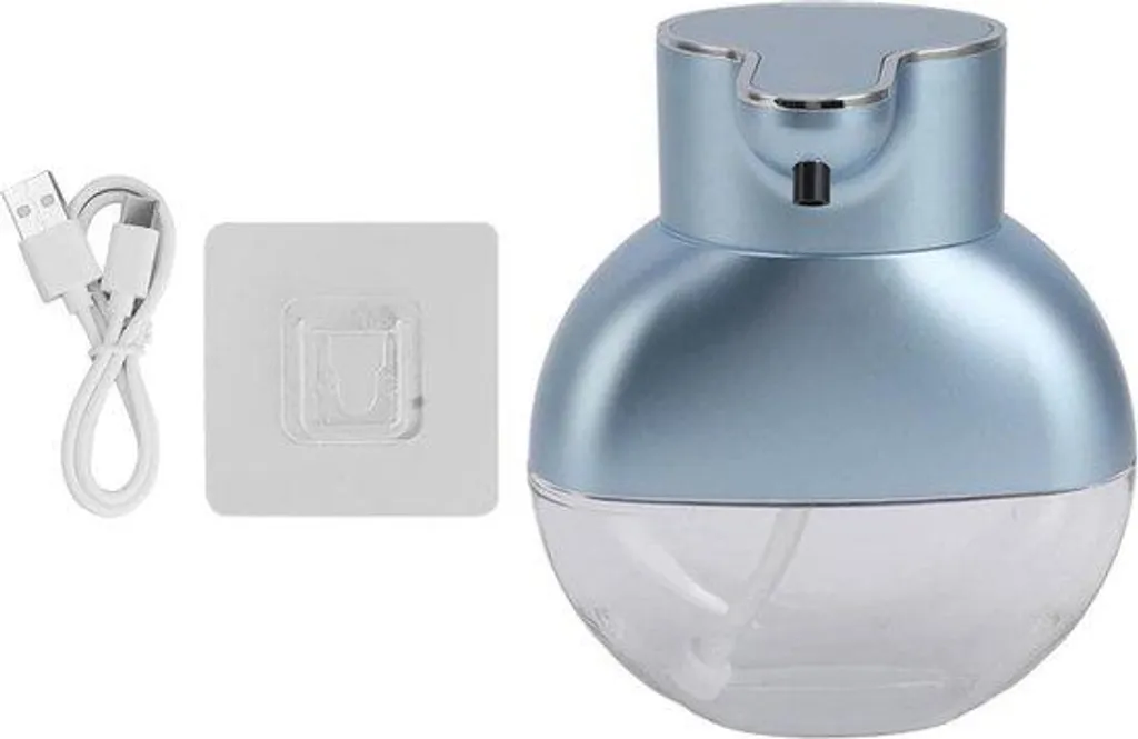 Distributeur savon automatique étanche IPX5 bleu 400ml fixation murale