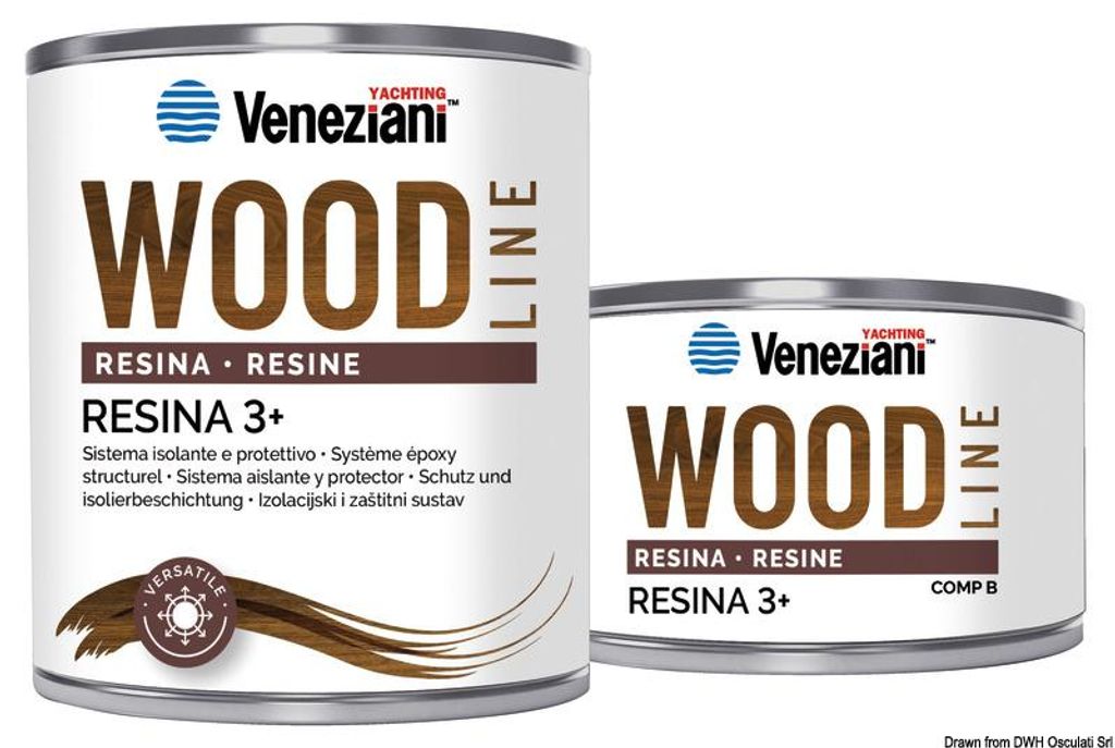 Veneziani Wood Line Resina 3 trasparente 0,75 l - Osculati Immagine del prodotto 