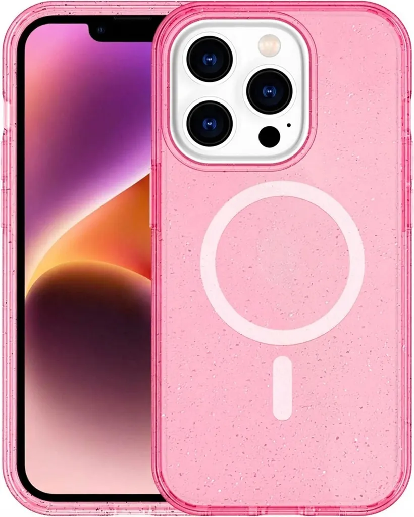 Cover Glitter Rosa iPhone 14 Pro Max MagSafe imoshion Sparkle