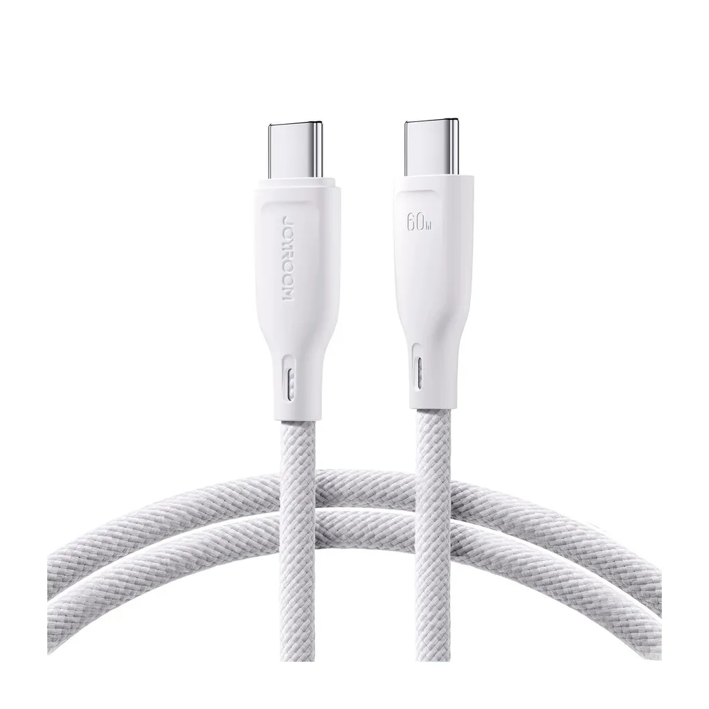 Joyroom SA34-CC3 Cavo Dati USB-C 60W Power Delivery 1m Bianco Nylon