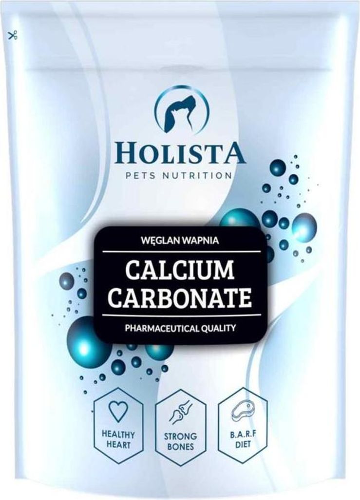 HOLISTA Calcium carbonate - nahrungsergänzungsmittel für hunde und katzen - 1000g