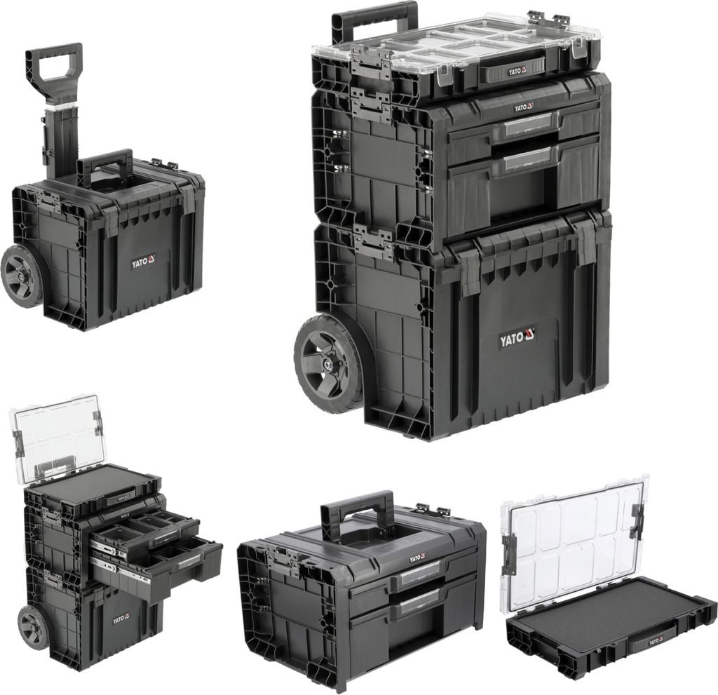 Systemkoffer, Werkzeugkoffer 68x45x38 cm, 3 Teilig