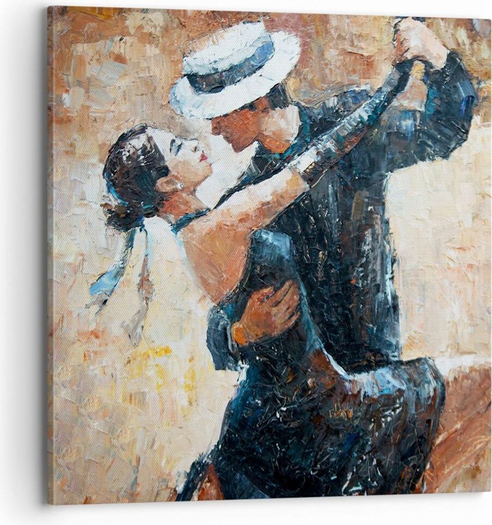 Bild auf Leinwand - Leinwandbild - tanzen sie - 70x70cm - Wand Bild - Wanddeko - Wandbilder - Leinwanddruck - Bilder - Kunstdruck - Wanddekoration ...