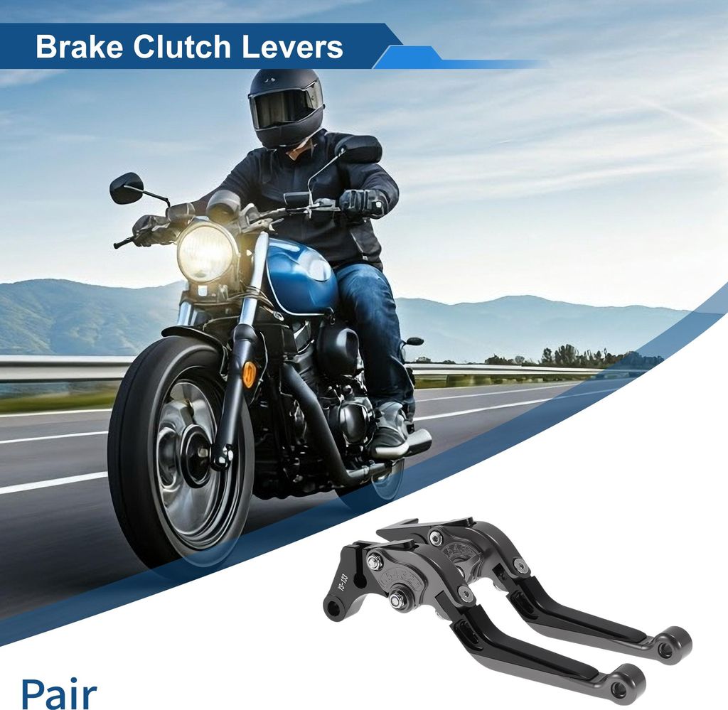 Kurze Lange Brems- und Kupplungshebel für Suzuki GSXR150 2017-2020 Verstellbare Motorrad Lenker Bremshebel Aluminiumlegierung Titan Kopf Schwarz G...