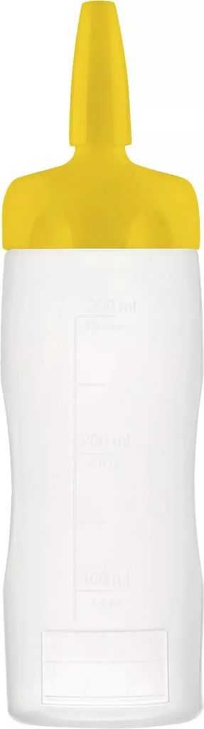 ARAVEN Quetschflasche, LDPE, ø: 70 mm, Höhe: 193 mm, Inhalt: 0,35 L, gelb