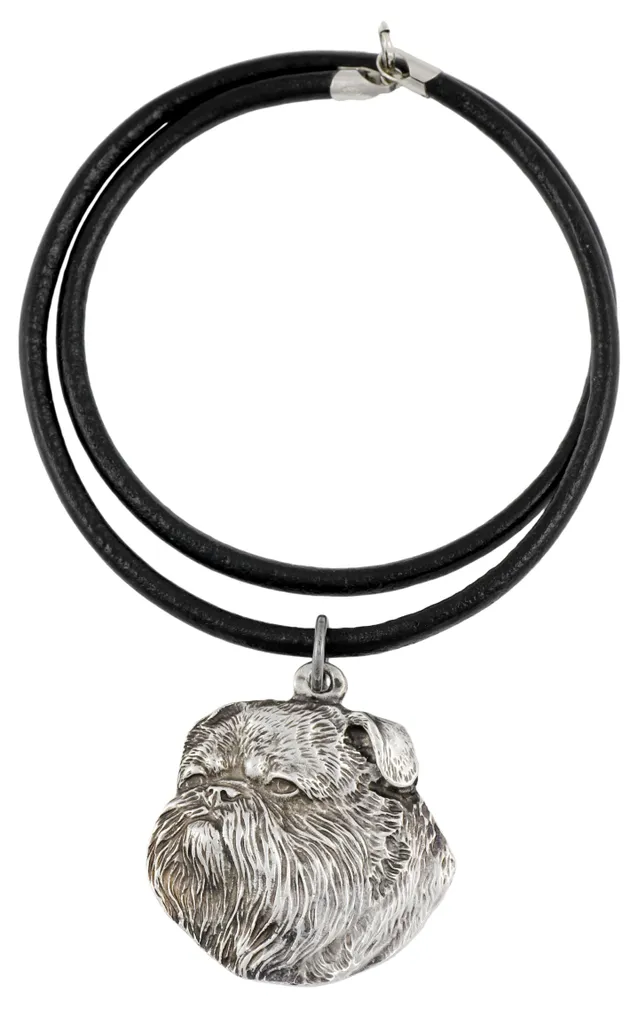 Cadeau idéal collier chien Griffon Bruxellois pendentif argenté chic