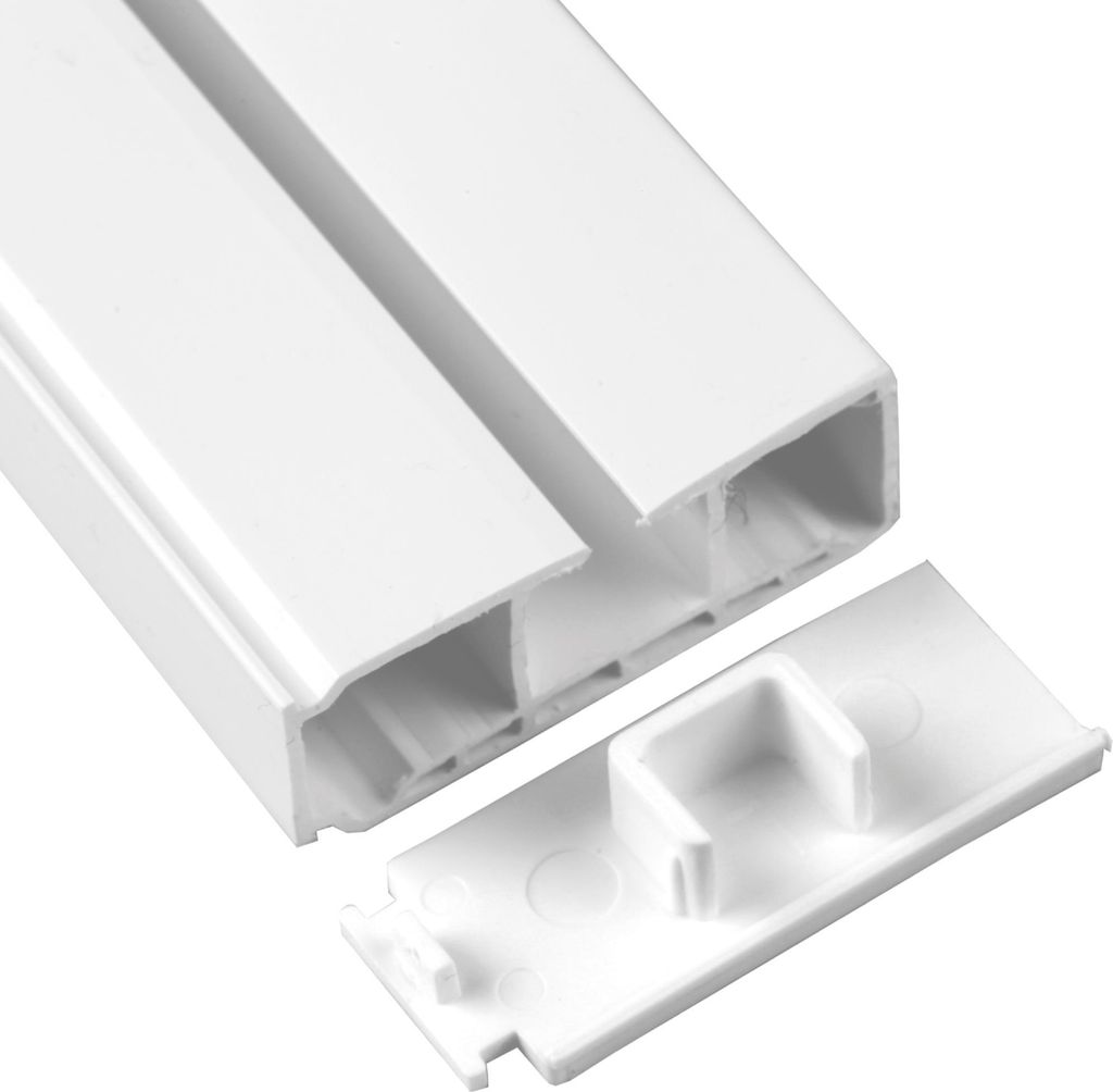 2er Pack Seitendeckel für Vorhangschiene, Endkappe für 1 Produktbild 