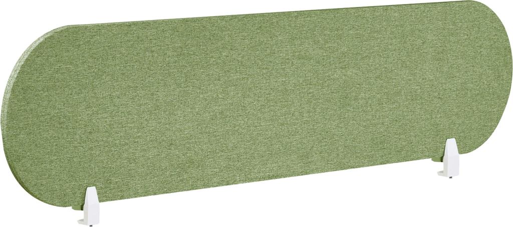 BELIANI Schreibtisch Trennwand Grün Stoff PET Kunststoff 160 x 40 cm zum Klemmen Befestigungsklammern Schallschutz Sichtschutz Büro Home Office