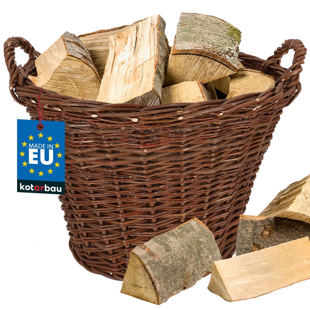 KOTARBAU Weidenkorb mit Henkeln Universal zum Aufbewahren und für Blumen Ø 60 cm