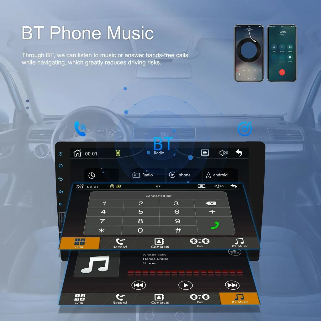 Autoradio Bluetooth 1 DIN : Écran Tactile pour Remplacer votre Poste - 2