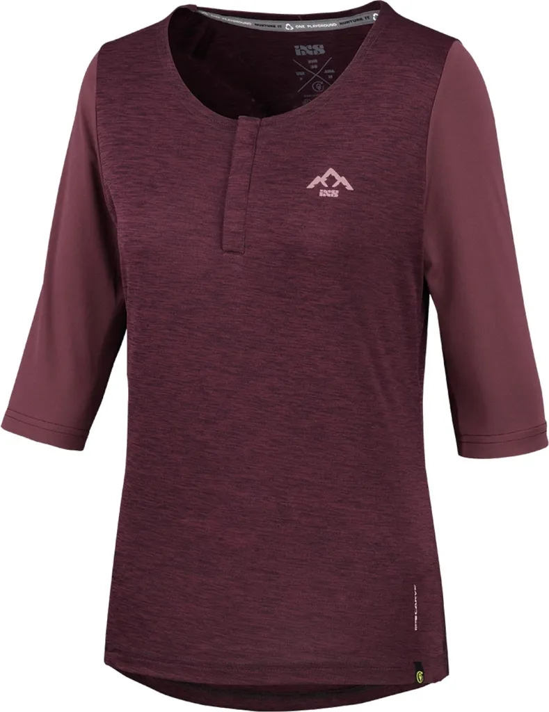 Carve X Henley Women raisin sec taille 40 L - T-shirt technique sport