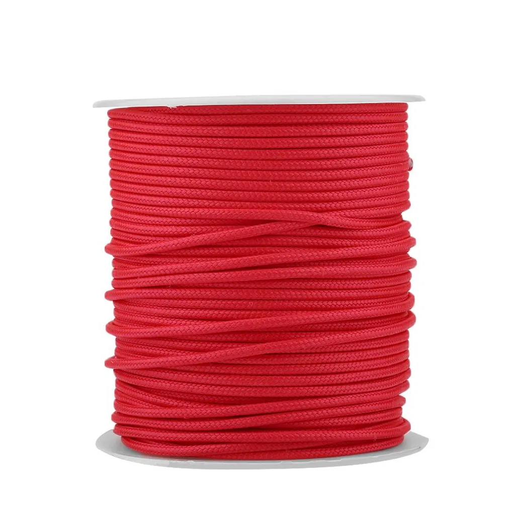 Ligne de Moulinet Chasse Sous-Marine 50m - Fil Rouge 2mm Ultra Résistant