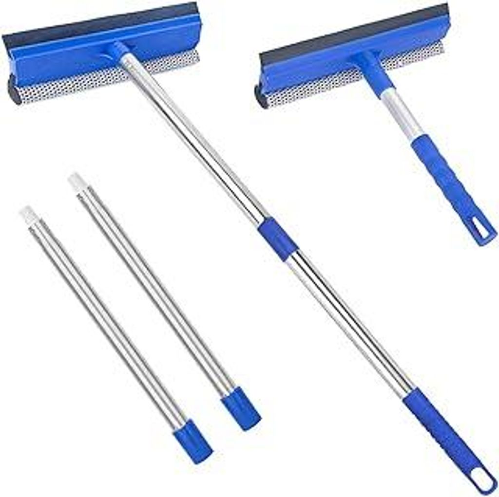 Fensterputzer Set, 140 cm Langer Griff, Fensterabzieher für Auto-Windschutzscheibe, Fensterreiniger für Duschtür-Reinigung
