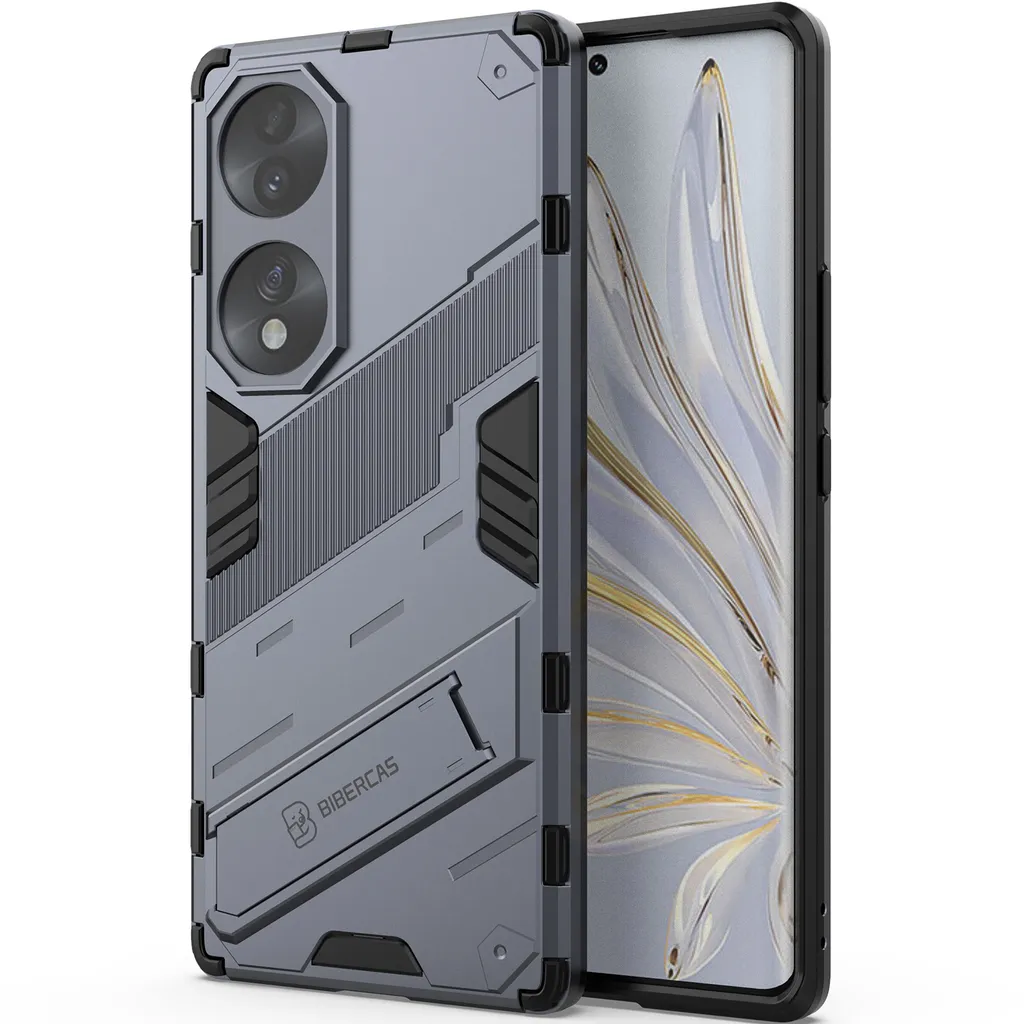 Custodia Design per Honor 70 Grigio: Funzionalità e Protezione Ibrida - 3