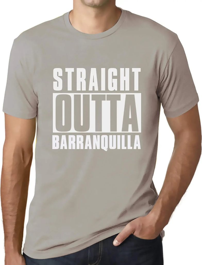 Herren Grafik T-Shirt Direkt aus Barranquilla – Straight Outta Barranquilla – Öko-Verantwortlich Vintage Jahrgang Kurzarm Lustige Druck Geburt...
