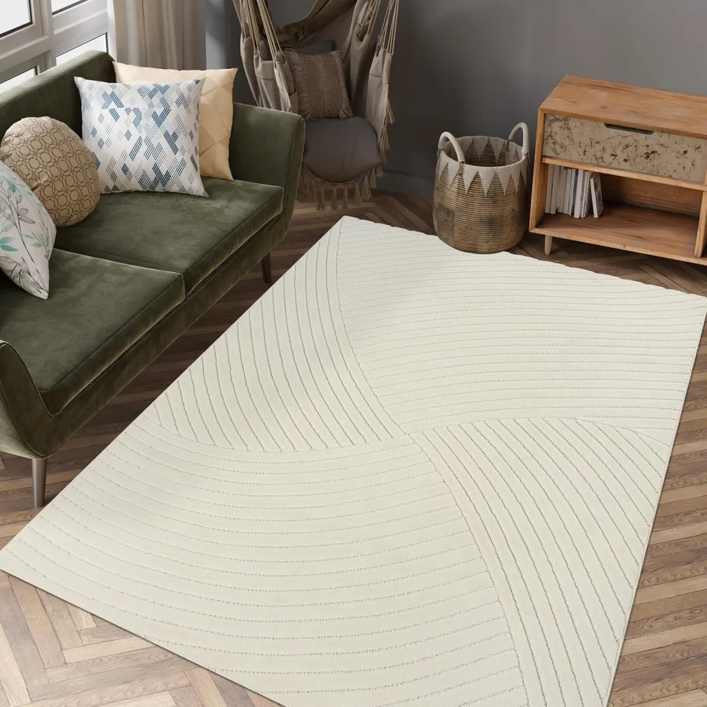 Tapis doux en relief GEMGRAF - Texture 3D moelleuse pour votre salon - 2