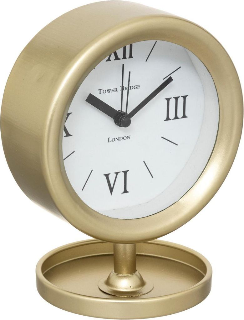 Tischuhr MARION, golden, Ø 12 cm Produktbild 