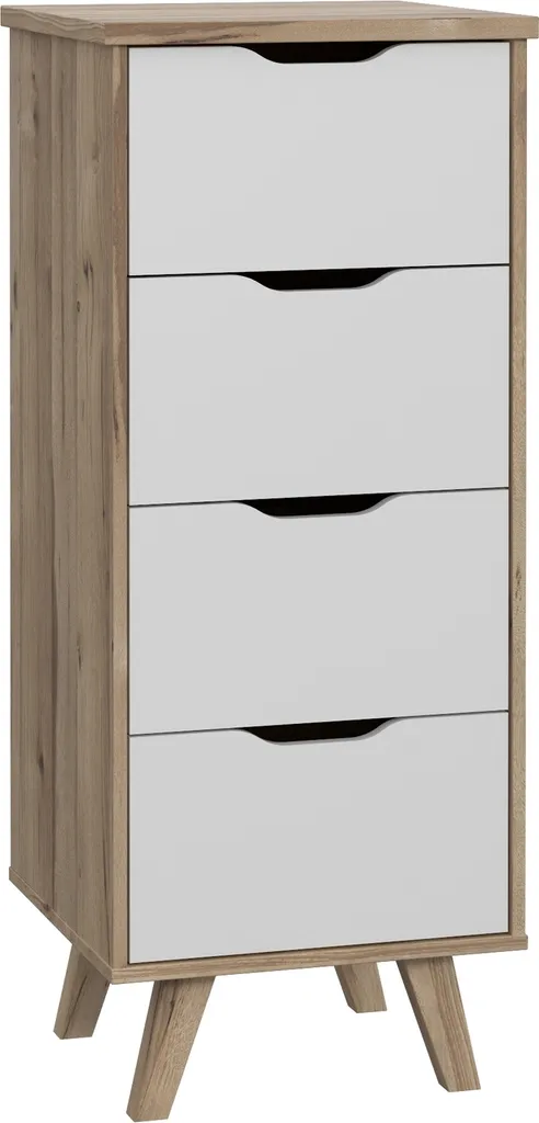 Commode haute anti-encombrement 4 tiroirs pour ranger les petits espaces