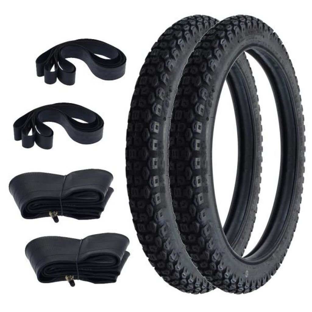 2x Reifen Enduro Motocross Kenda K270 2.75-21 (2 3/4 x 21) 45P TT + Schlauch + Felgenband