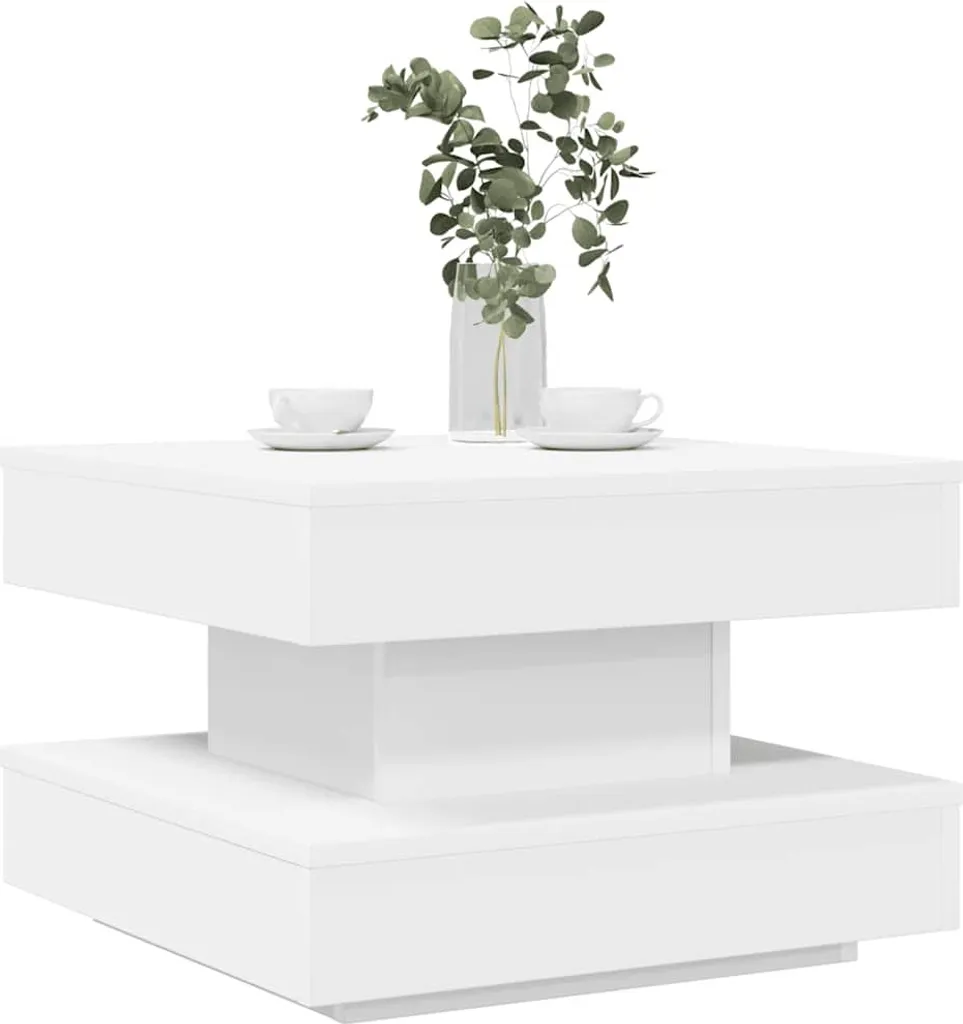 Tavolino Salotto Bianco Girevole Maison Exclusive - Salvaspazio Moderno