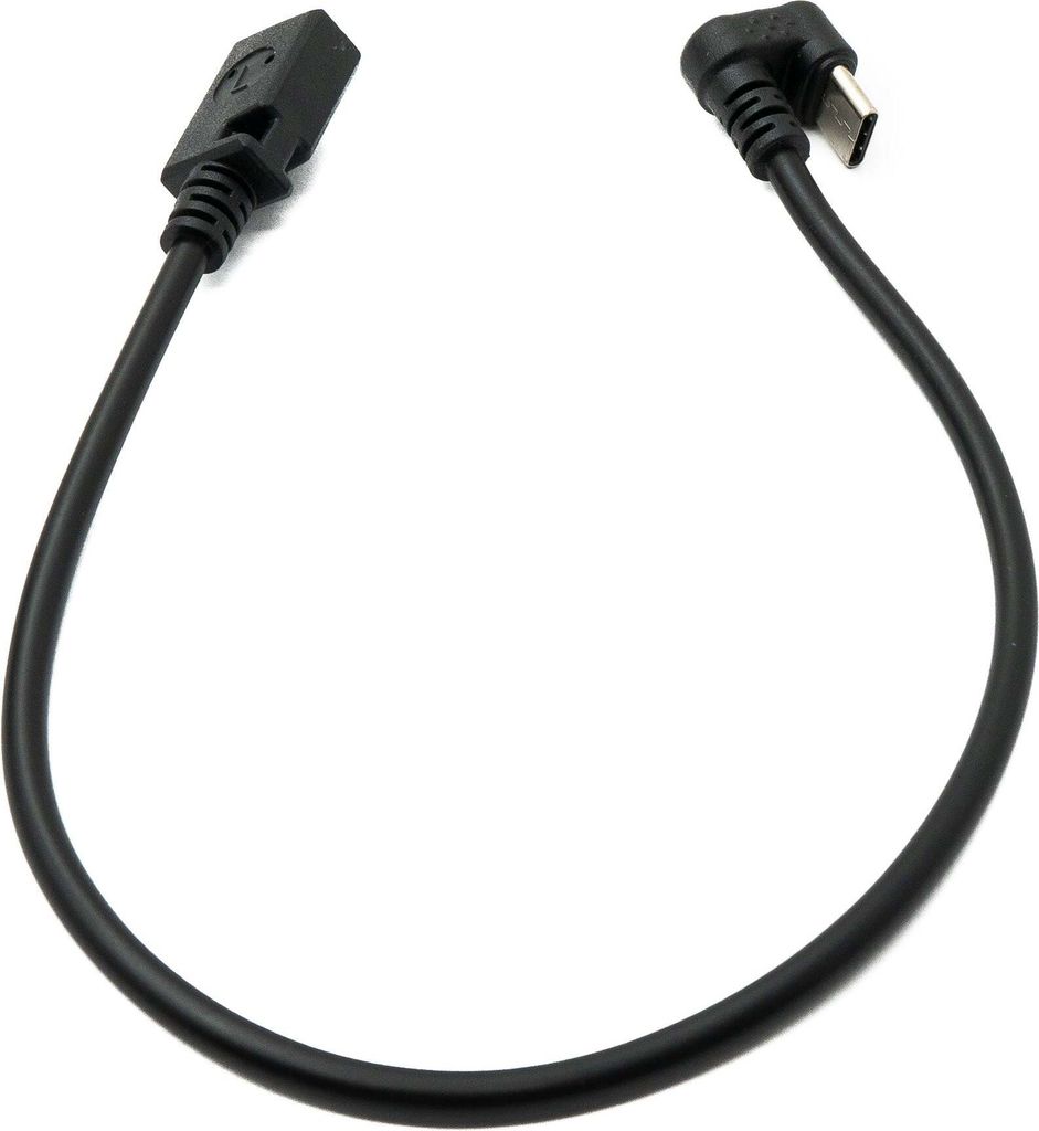 SYSTEM-S USB 3.1 Kabel 30 cm Typ C Stecker zu 2.0 Mini B Buchse 180° U Turn Winkel Adapter