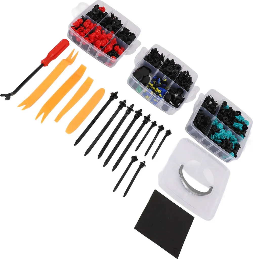 Kit de Réparation Carrosserie 725 Clips pour Panneaux et Pare-chocs