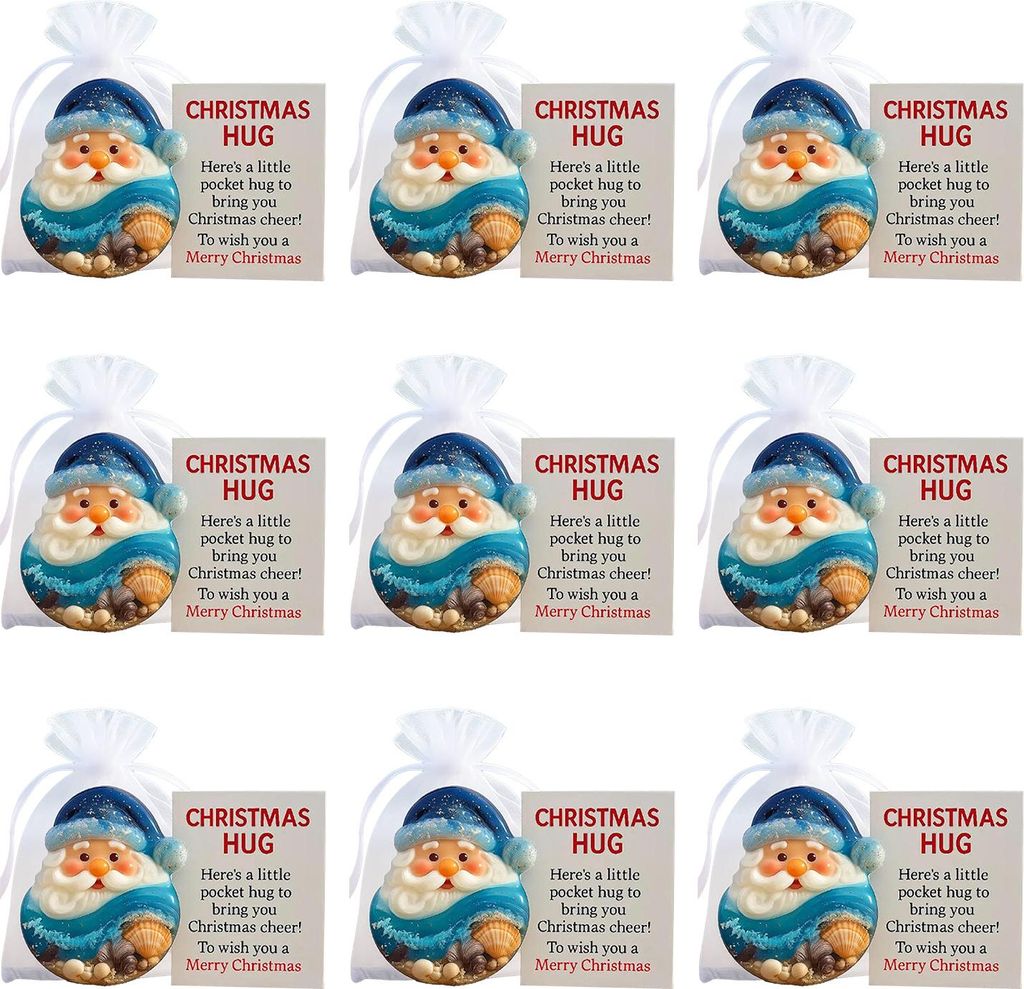 Weihnachtsgeschenk im Taschenformat mit Mutmachkarten, Mini-Weihnachtsmann-Anhänger, emotionaler Unterstützung