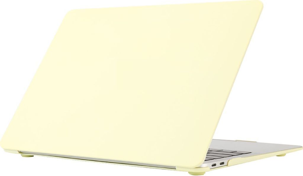 Mobigear Cream Matte MacBook Air 13 Zoll (2018-2020) Hardcase Hülle MacBook Case - Gelb - Model A1932 / A2179 / A2337
