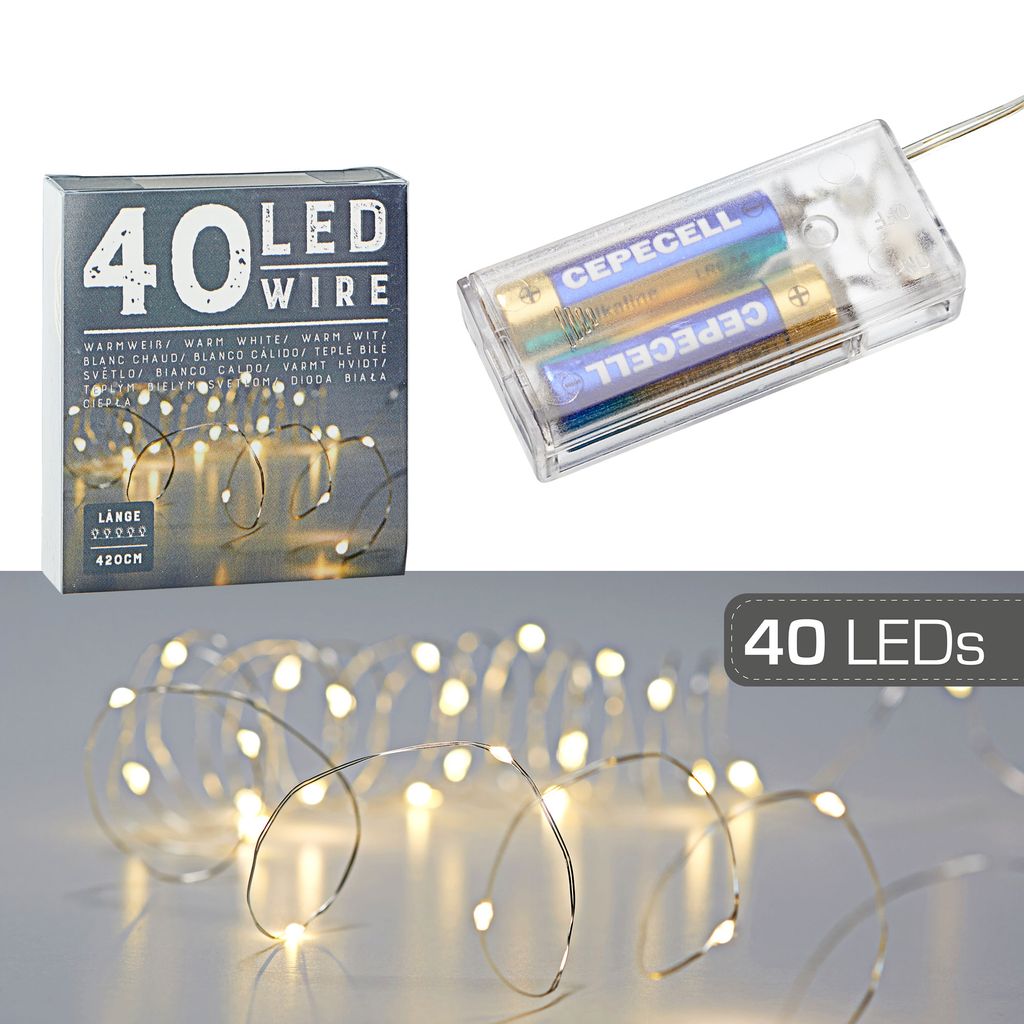 LED Lichterkette Mikro 40er Produktbild 