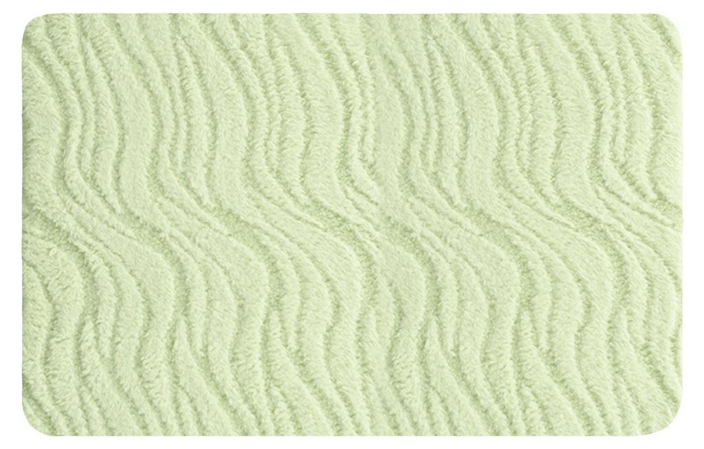 Saugfähiger Badteppich, weiche Badematte mit rutschfester Unterseite, flauschiger, gewellter Struktur, für Badezimmer, Dusche, Küche