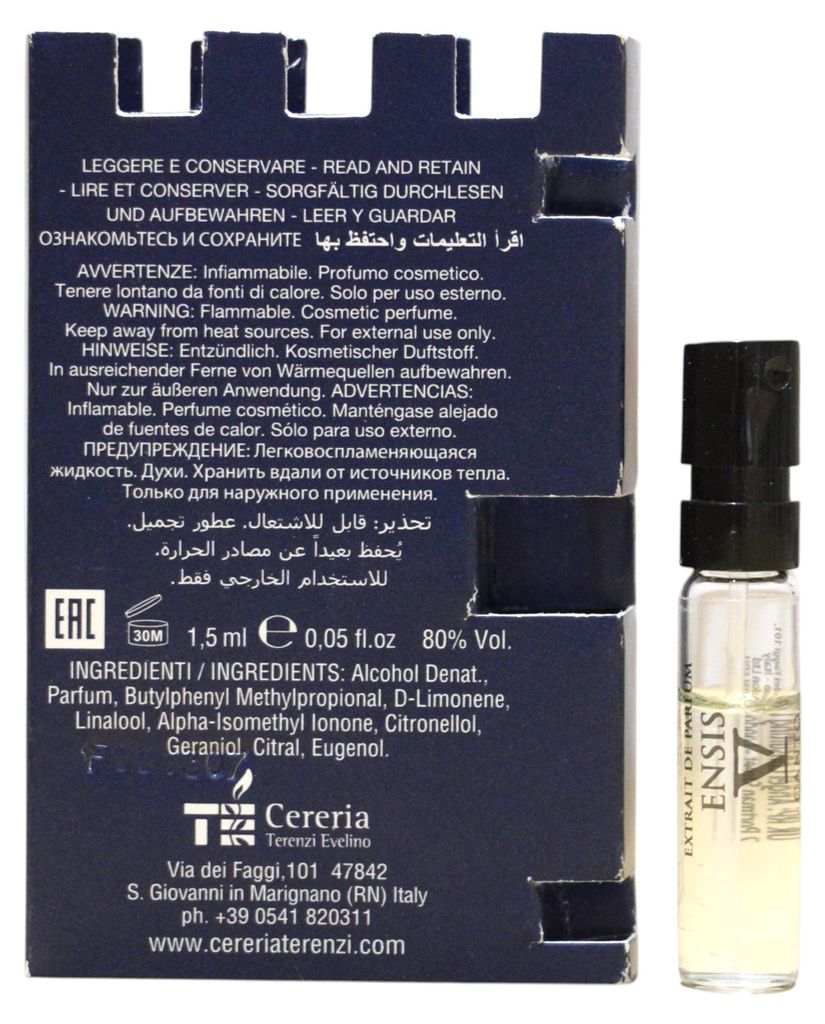 V Canto, Ensis, Estratto di profumo, Unisex, 1,5 ml Immagine del prodotto 