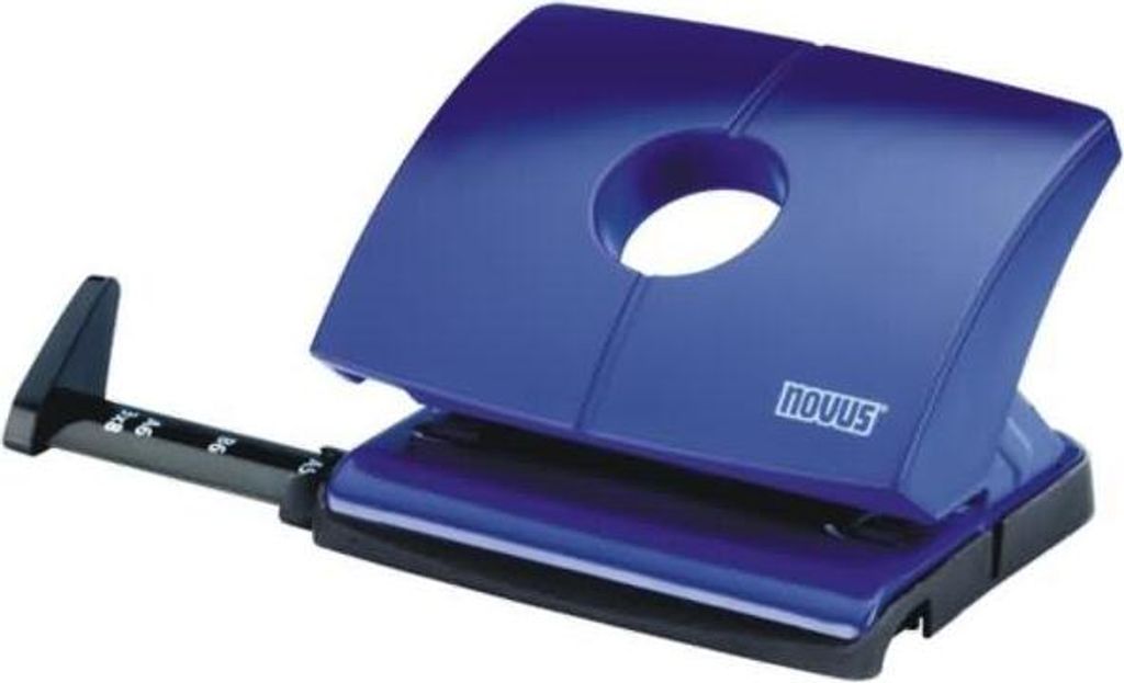 Novus Bürolocher B 216, bis 16 Blatt blau, im Blister