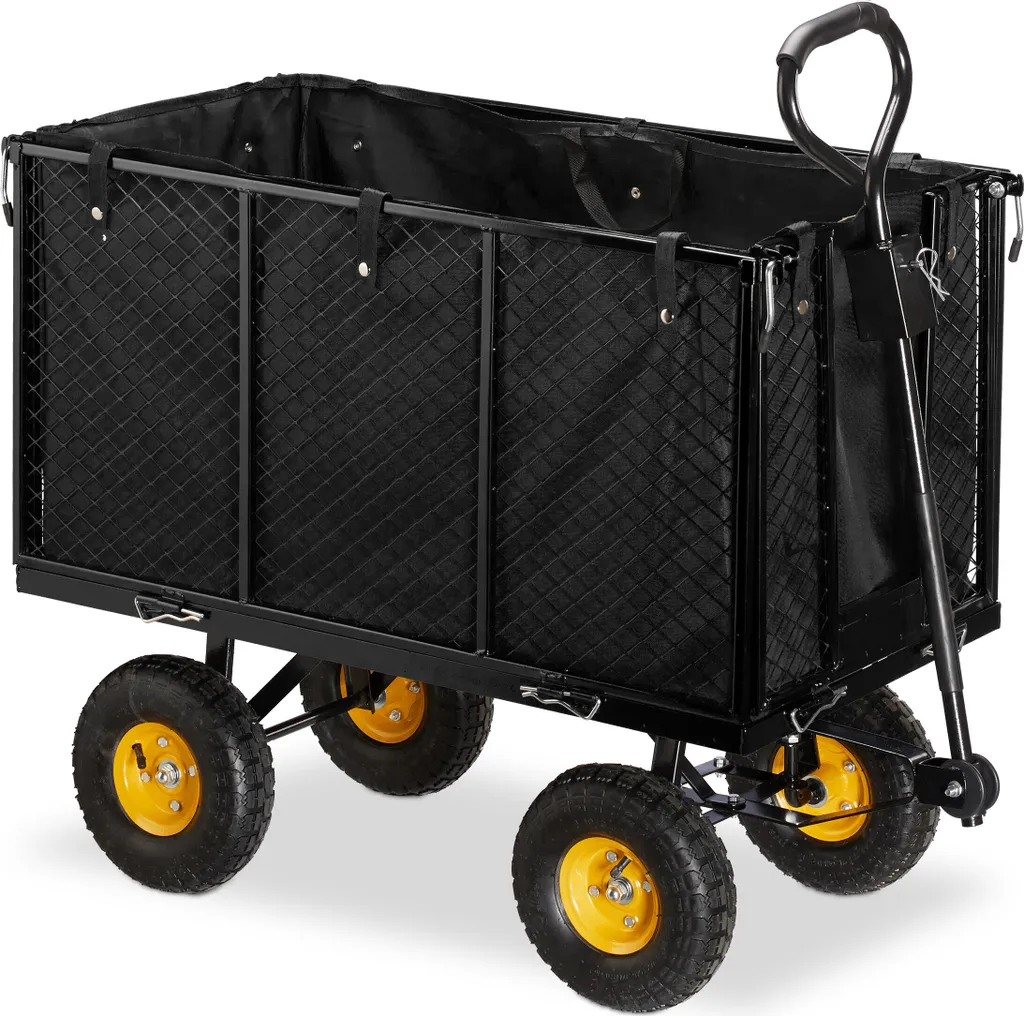 Chariot à main de jardin ergonomique pour transporter sans mal de dos