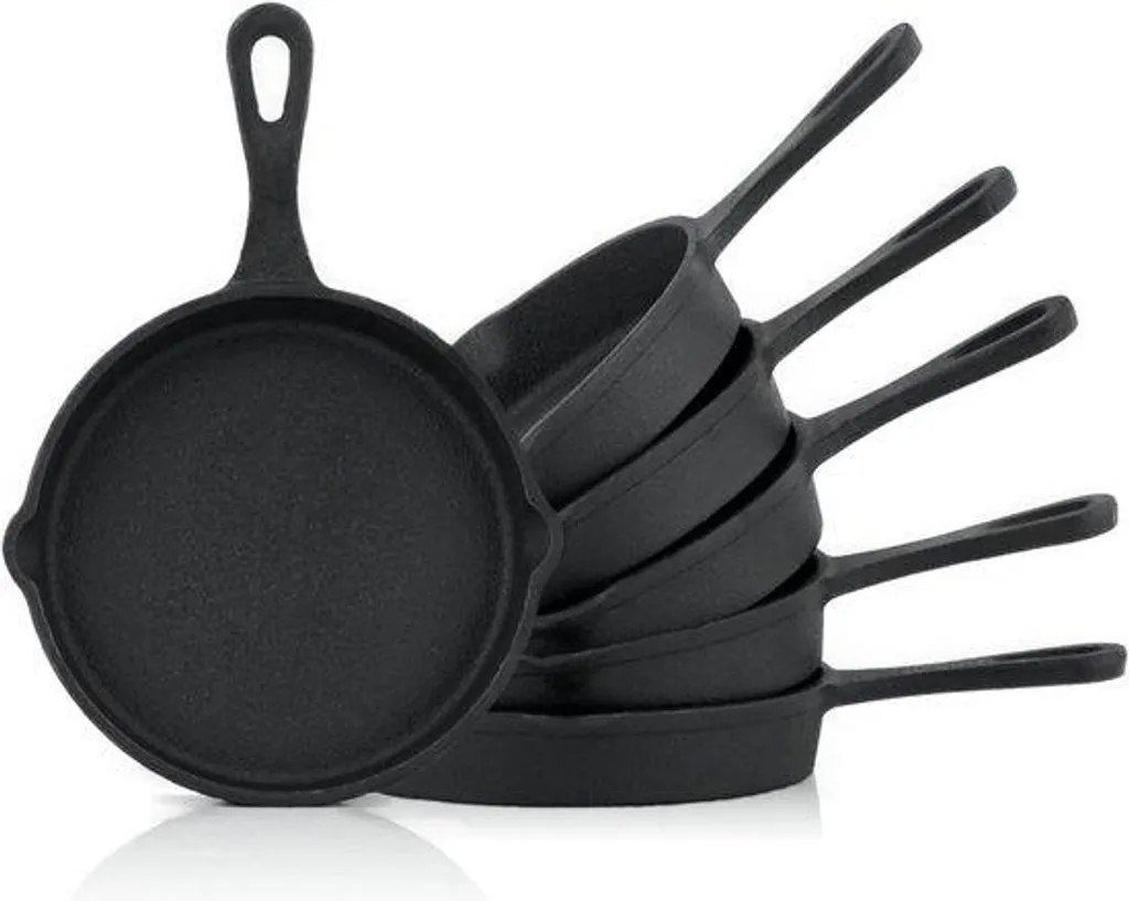 Poêle grill en fonte 12,5 cm - Fini les aliments qui attachent au grill
