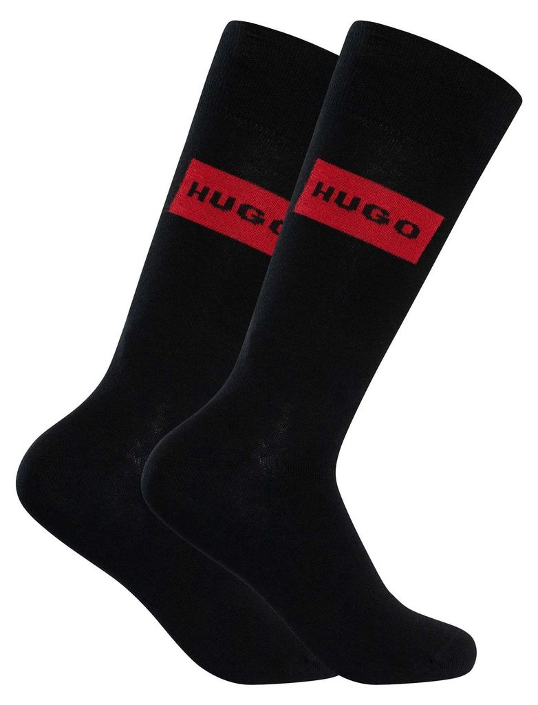HUGO 2er-Pack Red Label Socken, Schwarz One Size