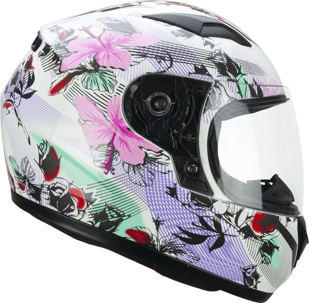 Kinder Motorradhelm CGM 265S LUCKY MUSIC Weiß Rosa größe JM