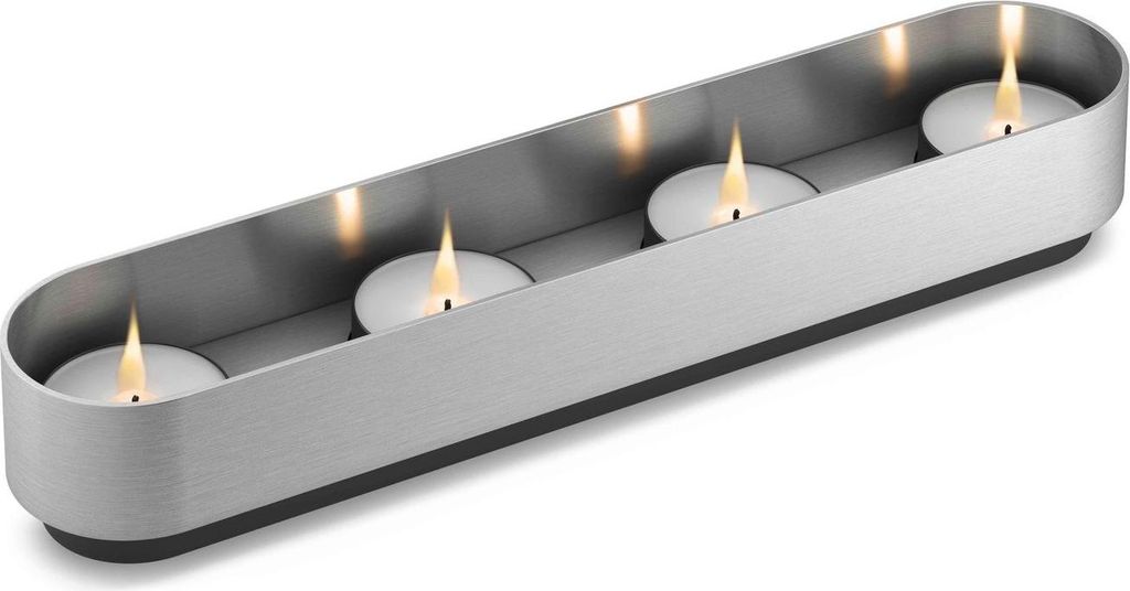ZACK Teelichthalter LONTA Kerzenhalter Kerzenständer Edelstahl matt 40709