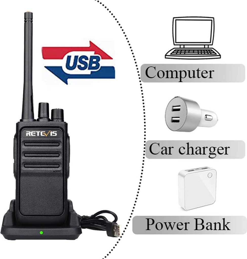 Retevis RT617 Walkie Talkie, PMR Funkgerät, 16 Kanäle, Produktbild 4