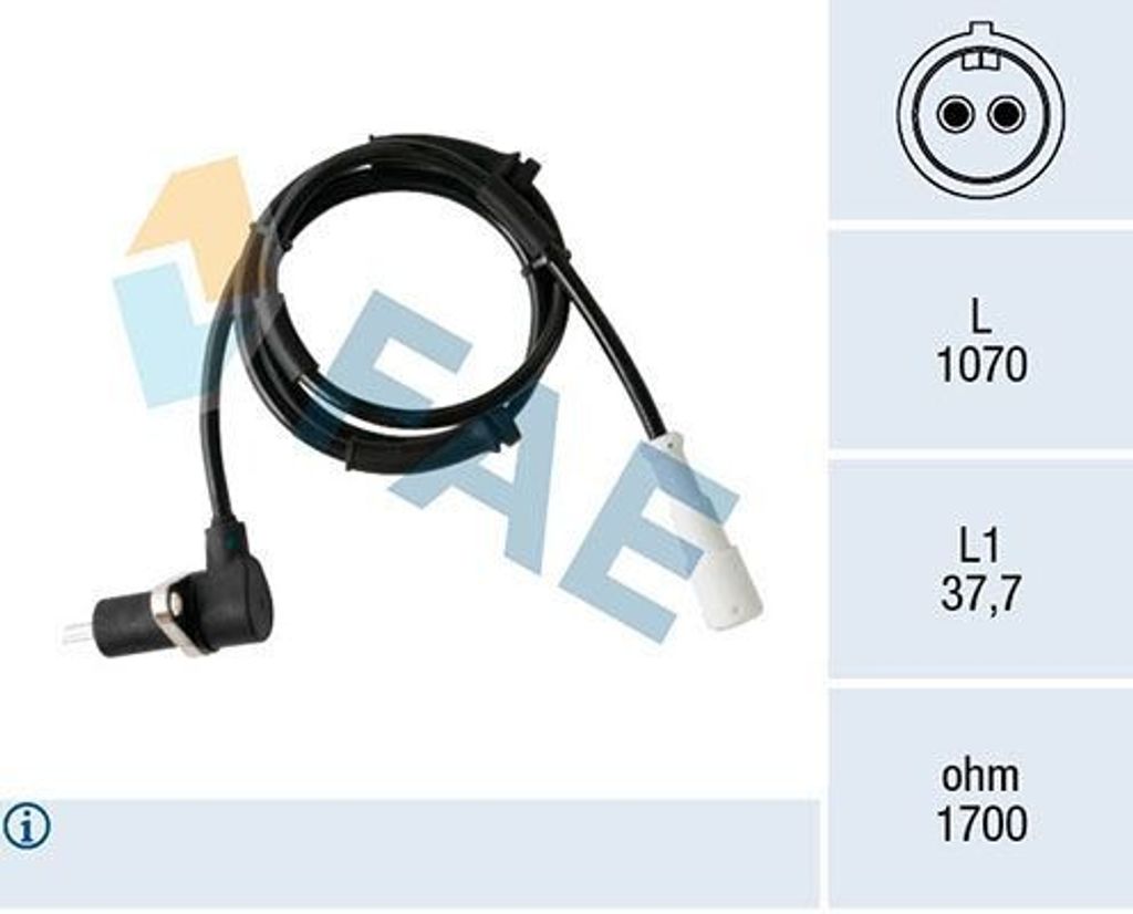 FAE ABS Sensor Raddrehzahl Hinten Rechts für FIAT PUNTO (176) 78388
