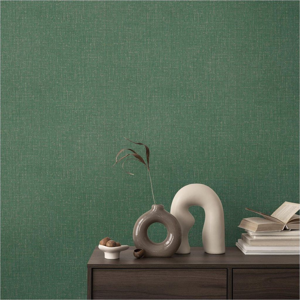 A.S. Creation Vliestapete 10.05 x 0.53 m Livingwalls Unitapete Grün 790673 Einfarbig CosmoLiving by Cosmopolitan