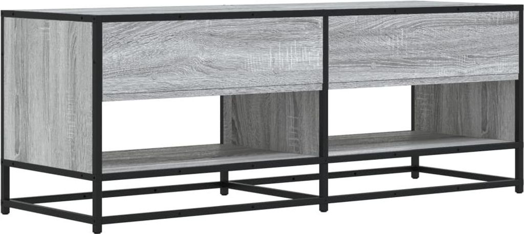 vidaXL TV-Schrank Grau Sonoma 120,5x40x46 cm Holzwerkstoff und Metall