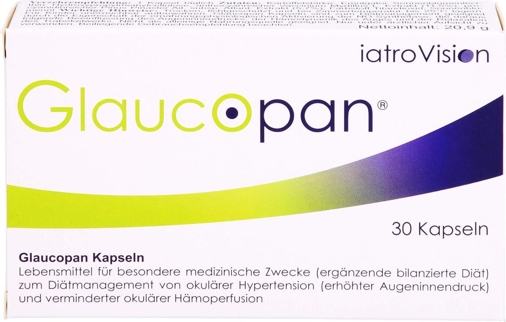 Glaucopan Kapseln zur diätetischen Behandlung von grünem Star, 30 St. Kapseln