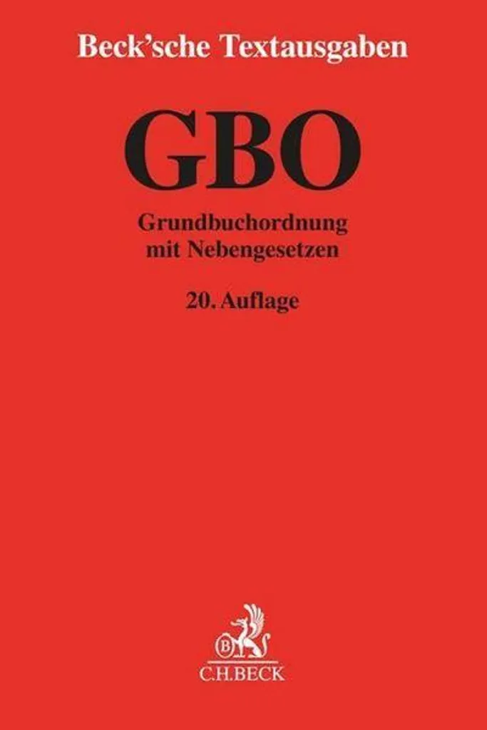 Grundbuchordnung actualisée - Recueil de lois sur le cadastre allemand