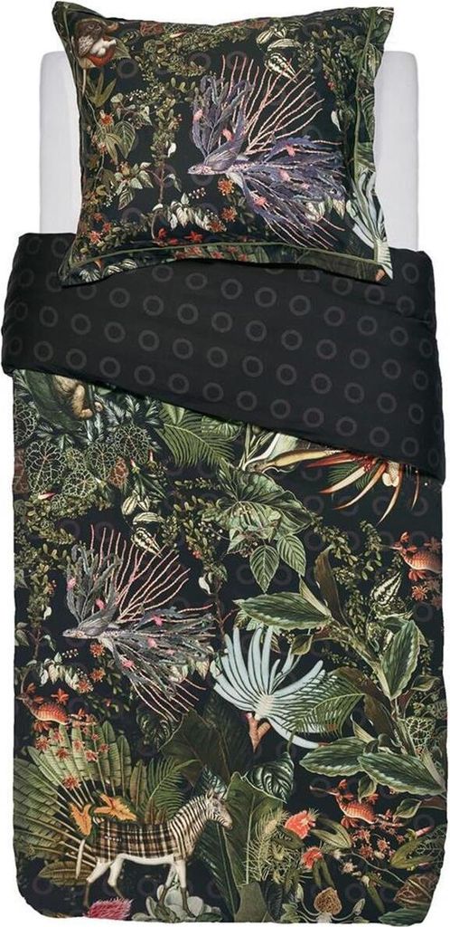 MOOOI Baumwoll-Bettwäsche-Garnitur Menagerie Farbe Raven Größe 155 x 220 cm + 1x 80 x 80 cm