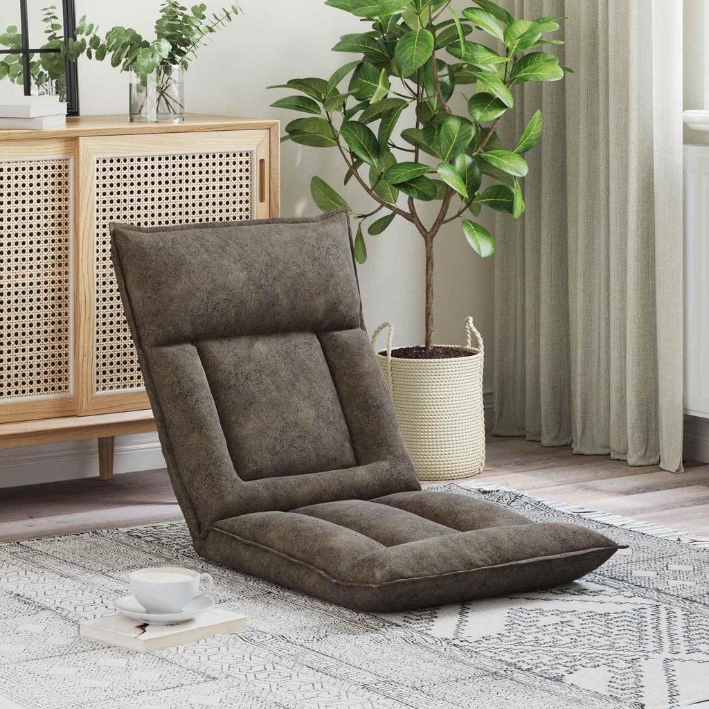 Bodenstuhl Dunkelgrau 55 x 61 x 70 cm Stoff - Fernseh- & Relaxsessel DE1196